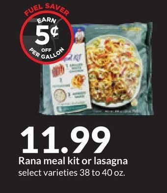 Hy-Vee Rana meal kit or lasagna offer