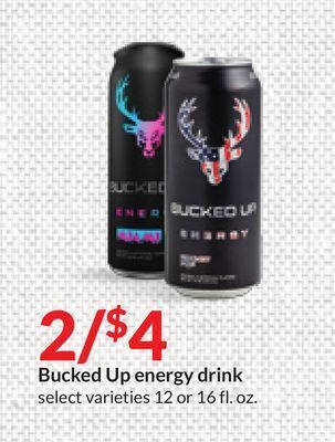 Hy-Vee Bucked up energy drink offer