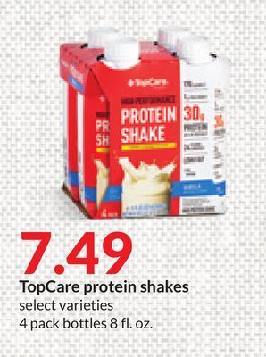Hy-Vee Topcare protein shakes offer