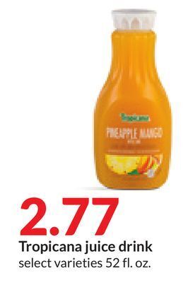 Hy-Vee Tropicana juice drink offer