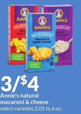 Hy-Vee Annie's natural macaroni & cheese offer