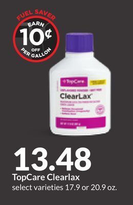 Hy-Vee Topcare clearlax offer