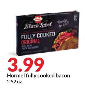 Hy-Vee Hormel fully cooked bacon offer