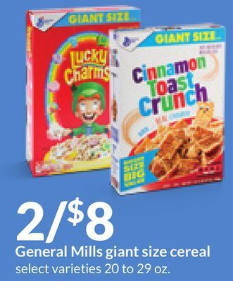 Hy-Vee General mills giant size cereal offer