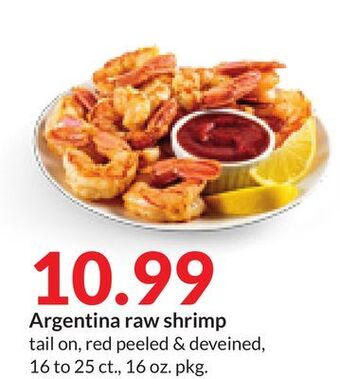 Hy-Vee Argentina raw shrimp offer