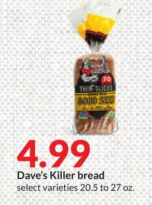 Hy-Vee Dave's killer bread offer