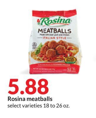 Hy-Vee Rosina meatballs offer