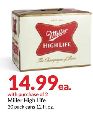 Hy-Vee Miller high life offer