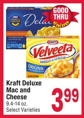 Jewel-Osco Kraft deluxe mac and cheese offer