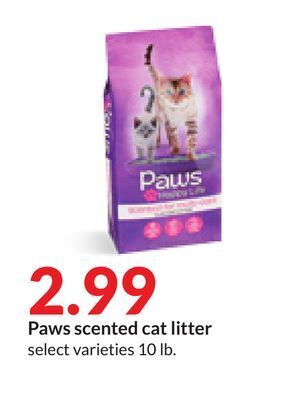 Hy-Vee Paws scented cat litter offer