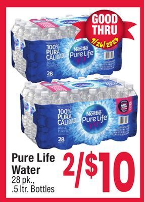 Jewel-Osco Pure life water offer