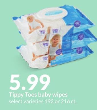 Hy-Vee Tippy toes baby wipes offer