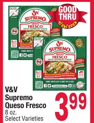 Jewel-Osco V&v supremo queso fresco offer