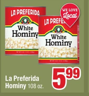 Jewel-Osco La preferida hominy offer