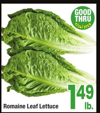 Jewel-Osco Romaine leaf lettuce offer
