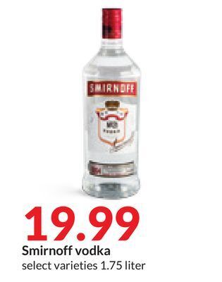 Hy-Vee Smirnoff vodka offer