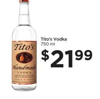 Food 4 Less Tito's vodka offer