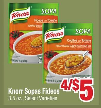 Jewel-Osco Knorr sopas fideos offer