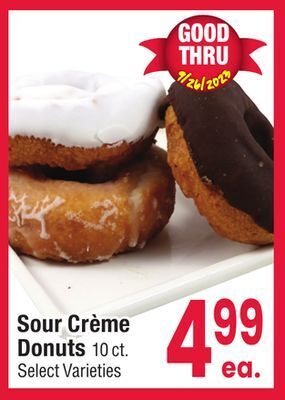 Jewel-Osco Sour crème donuts offer