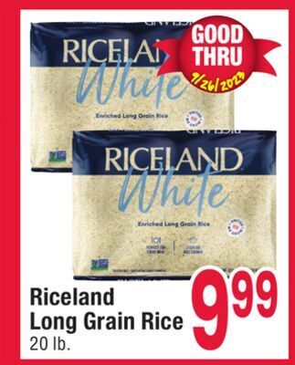 Jewel-Osco Riceland long grain rice offer