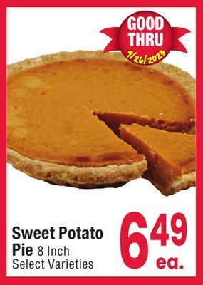 Jewel-Osco Sweet potato pie offer
