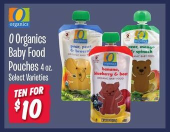 Jewel-Osco O organics baby food pouches offer