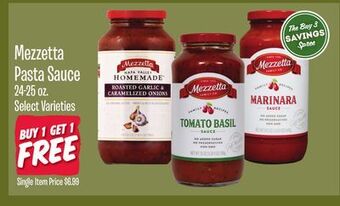 Jewel-Osco Mezzetta pasta sauce offer