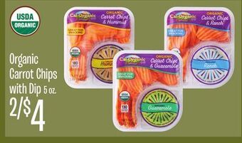 Jewel-Osco Organic carrot chips with dip offer