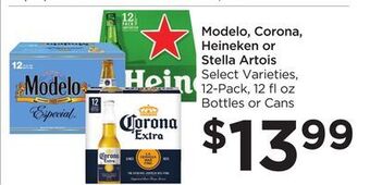 Food 4 Less Modelo, corona, heineken or stella artois offer