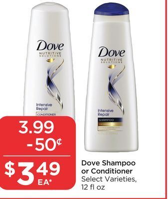 Food 4 Less Dove shampoo or conditioner offer