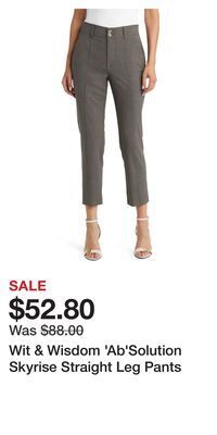 Nordstrom Wit & wisdom 'ab'solution skyrise straight leg pants offer