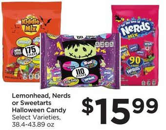 Food 4 Less Lemonhead, nerds or sweetarts halloween candy offer