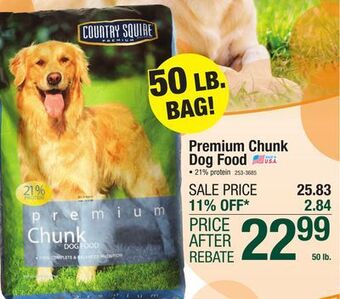 Menards Country squire premium chunk dog food - 50 lbs offer