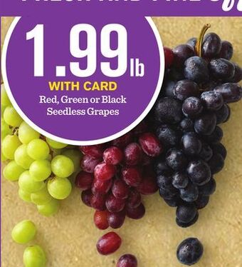 Mariano's Red, green or black seedless grapes offer