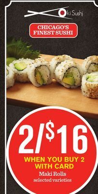 Mariano's Maki rolls offer