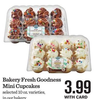 Mariano's Bakery fresh goodness mini cupcakes offer