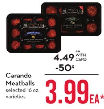 Mariano's Carando meatballs offer