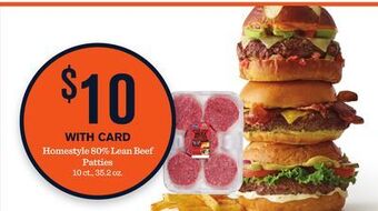 Mariano's Homestyle 80% lean beef patties offer