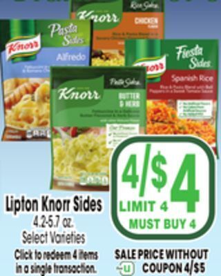 Jewel-Osco Lipton knorr sides offer