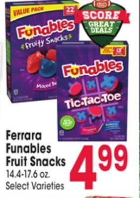 Jewel-Osco Ferrara funables fruit snacks offer