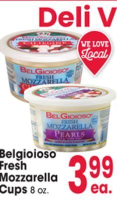 Jewel-Osco Belgioioso fresh mozzarella cups offer