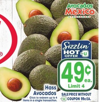Jewel-Osco Hass avocados offer
