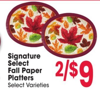 Jewel-Osco Signature select fall paper platters offer