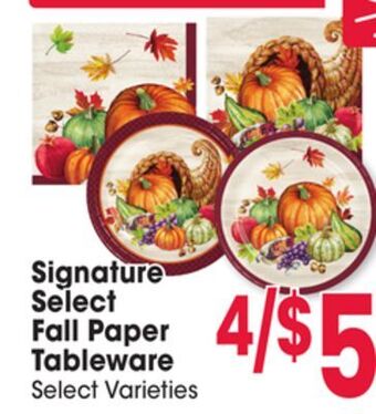 Jewel-Osco Signature select fall paper tableware offer