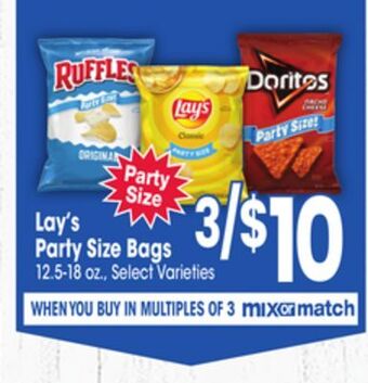 Jewel-Osco Lay's party size bags offer