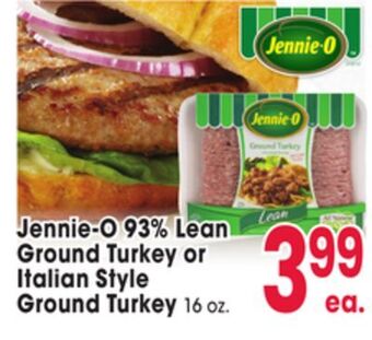 Jewel-Osco Jennie-o 93% lean ground turkey or italian style ground turkey offer