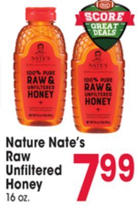 Jewel-Osco Nature nate's raw unfiltered honey offer