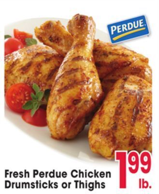 Jewel-Osco Fresh perdue chicken drumsticks or thighs offer