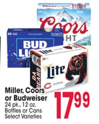 Jewel-Osco Miller, coors or budweiser offer