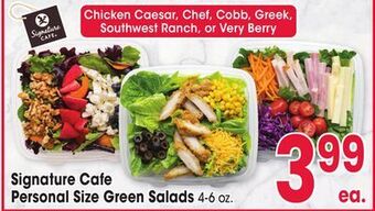 Jewel-Osco Signature cafe personal size green salads offer